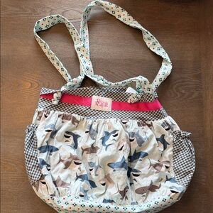 RicRac and Ruffles - Shark Print Bucket Tote with Gingham Trim